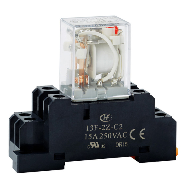 HONGFA Industrial Control Relay HF13F 15A/10A Direct Official Sales with Sockets Matched