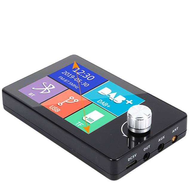 2.4-Inch Color LCD DAB/DAB+ Radio Receiver for BT Compatibility MP3 Player FM for European Cars USB Digital Signal