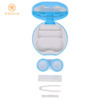 Étui à lentilles de contact personnalisé à motif de dessin animé avec fenêtre de visualisation, accessoire de voyage pour le soin des lunettes, emballage