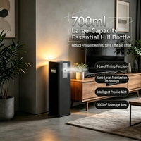 Diffuseur d'huiles essentielles sans eau en métal, sur pied, avec fonction tactile et minuterie, grande capacité, pour hôtels, commerces et usage domestique