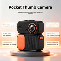 Kamera Aksi Digital Trending Pocket Magnet Charge Bank 2K Remote Controller Layar 1,45 inci Sensor CMOS 8MP 120 Sudut Lebar
