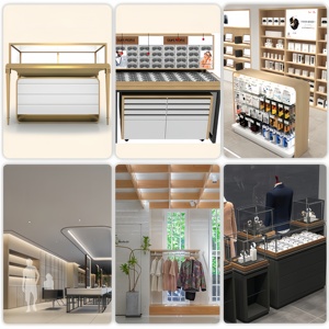 Espositori personalizzati a LED eco-friendly montati a parete per borse di lusso da <span class=keywords><strong>donna</strong></span> grandi magazzini gioielli in argento dorato - Product Image 6