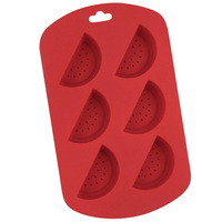 Candyer Moule en silicone à 6 cavités en forme de pastèque pour gâteaux, bonbons, savons faits main, bougies et résine époxy, réutilisable