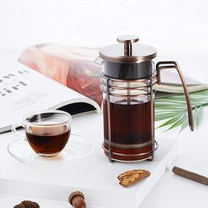 <span class=keywords><strong>Cafetière</strong></span> à pression <span class=keywords><strong>française</strong></span> en verre or Rose, Durable, résistant à la chaleur, noir - Product Image 4