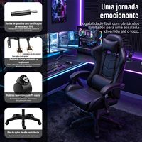 Fauteuil de bureau ergonomique en cuir à dossier haut, pivotant et inclinable, avec accoudoirs réglables, idéal pour le gaming et le travail sur PC – Vente en gros