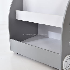 Meubles pour enfants, bibliothèque en bois avec roulettes pour un déplacement facile, pour l'étude des enfants - Product Image 5