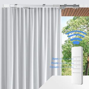 Rail de rideau automatique motorisé ARODDY en métal, <span class=keywords><strong>180</strong></span>-300 cm, alimenté par prise, robuste, compatible avec la maison intelligente, pour <span class=keywords><strong>baie</strong></span> vitrée - Product Image 4