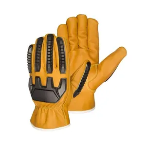 Level 4 Anti Vibration Waterproof Tpr Oilfield Leather Impact Resistant Mechanix Safety Working Gloves Custom In Germany