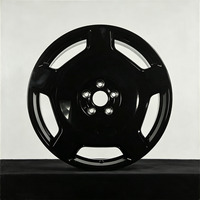 Jantes en alliage noires Deep Dish à 5 branches style éventail 18 19 20/8J/9J pouces 5x114.3 5x120 5x112/130 pour Porsche 911, Toyota Supra, BMW M3