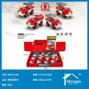 Caratteristica inerzia giocattolo di plastica camion dei pompieri colori misti 256 pz/cartone per bambini veicolo di salvataggio regalo - Product Image 1