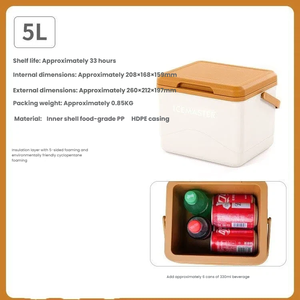 5L en plastique petit réfrigérateur conservation du froid glacière nourriture 6-12h rétention de glace mi-automne Festival boîte-cadeau voiture en plein air - Product Image 5