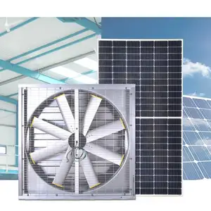 2024 Super Energy Saving Agriculture Greenhouse Farm Air Cooling Fan 440W Solar Powered Industrial Ventilation Poultry Exhaust F
