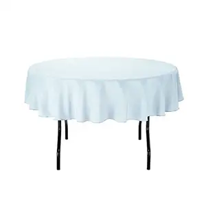 Custom Size Soft Polyester Round Banquet Wedding Decorative Linen Tablecloth