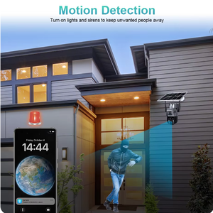 KERUI 4MP güneş kamera V380Pro 4G kamera kapalı güneş enerjili hareket algılama çift Lens güneş kamera açık gözetim CCTV - Product Image 5