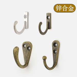 Zinc Alloy Wall <b>Hooks</b> Rectangle Shape Rust Resistant Simple Style For Cabinet Wardrobe <b>Kitchen</b> Bathroom Door Mounting - Product Image 1