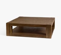 Table basse carrée moderne en bois massif et table à thé, facile à nettoyer, meuble de salon, table d'appoint
