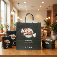 Sacs en papier de luxe personnalisés en gros avec logo imprimé, sac cadeau en papier kraft biodégradable pour la vente au détail
