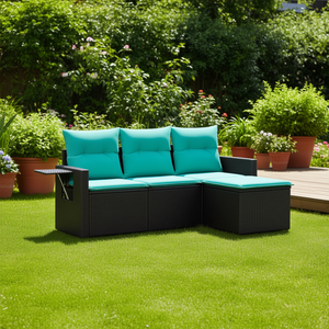 Ensemble de canapés de jardin en rotin 3 places avec coussins, mobilier d'extérieur pour terrasse, balcon - Product Image 3