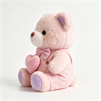 Ours en peluche doux et mignon avec cœur et nœud, vente en gros, ours en peluche personnalisé pour enfants