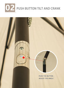 Parasol <span class=keywords><strong>de</strong></span> plage bohème avec base lestée en sac <span class=keywords><strong>de</strong></span> sable, vert herbe éclatant, pour terrasse, Sunbrellaic - Product Image 6