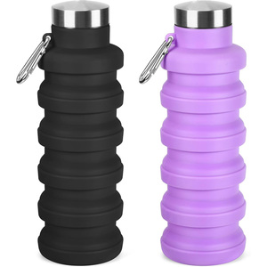New Arrivals 500ml Rubber Foldable Eco-Friendly Unisex Camping <b>Travel</b> <b>Bottle</b> with Hand Grip - Product Image 1