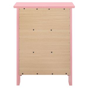 DB Contemporary Pink Nightstand Encantadores muebles de dormitorio de madera modernos para uso en la sala de estar del hogar - Product Image 4