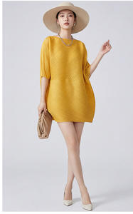 ชุดเดรสจีบสไตล์เกาหลีแบบลำลองสำหรับผู้หญิง แฟชั่นหรูหรา แขนกุด กระโปรงจีบหลวมๆ เสื้อผ้าขายส่งราคาถูกจากตลาดขายส่ง - Product Image 6