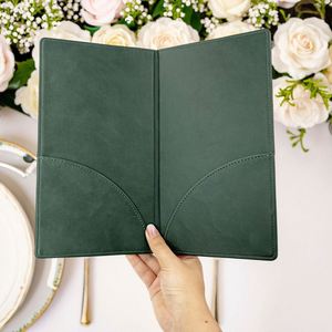 สมุดใส่เมนูหนัง PU หนา สำหรับใส่เมนูเครื่องดื่ม แฟ้มเมนู ร้านกาแฟ บาร์ ร้านอาหาร สมุดเช็คบิล ของชำร่วย ของที่ระลึกทางธุรกิจ - Product Image 1