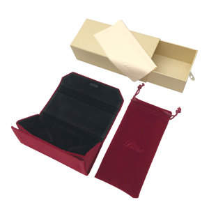 Lussuoso Astuccio Pieghevole per Occhiali con Chiusura Magnetica, <span class=keywords><strong>Porta</strong></span> Occhiali Rigido in Pelle PU e Velluto a Forma Triangolare per Uomo e Donna - Product Image 3