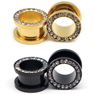 10 Pares de Túneles y Plugs para Oreja de Acero Inoxidable con Circonitas, Expansores, Calibradores, Pendientes de Tornillo Hipoalergénicos, Joyería para <span class=keywords><strong>Piercing</strong></span> Corporal, Regalo - Product Image 3