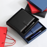 Agenda professionnel format A5 bleu marine en cuir PU avec logo personnalisé, 6 anneaux dorés, carnet de notes, planificateur de voyage, classeur avec boîte cadeau