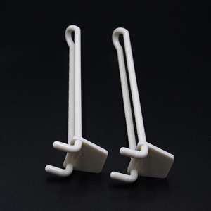 Double Loop Pegboard Single Slatwall Hooks Long Butterfly Wide ABS Plastic Peg Display Hooks