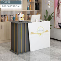 Comptoir de Caisse Moderne Minimaliste pour Magasin de Vêtements, Petit Comptoir, Bar Commercial, Salon de Coiffure, Salon de Beauté, Bureau d'Accueil