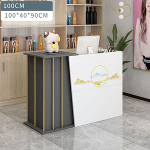 Modern Minimalist kasiyer sayacı giyim mağazası küçük sayaç ticari bar berber dükkanı güzellik salonu resepsiyon masası - Product Image 5