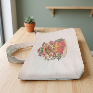 Bolsa de Mano de Lona de Algodón con Logotipo Personalizado, Asas de Cuerda, Base con Cierre, Ecológica, Reutilizable, Color Personalizado, Unisex - Product Image 1