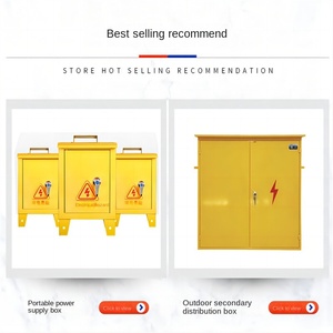 Caja de Distribución Eléctrica Exterior de Bajo Voltaje Zhengxing Amarilla IP1X de Metal con Cubierta de Acero e Interruptor Principal - Product Image 5
