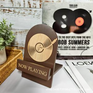 Wooden vinyl <b>record</b> rack, solid wood desktop magazine and mirror organizer, multi-functional wooden <b>storage</b> rack - Product Image 1
