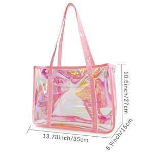 Wholesale High-quality PVC Duffel Bags Zipper Closure Shoulder Handle Personalized Laser Design Waterproof Customized Color Logo - Product Image 3
