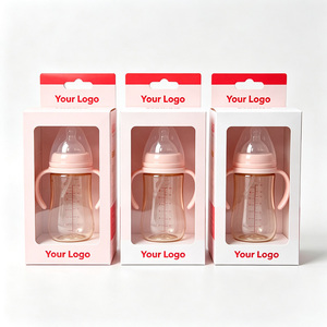 Boîte d'emballage en carton ondulé personnalisée et écologique pour biberons et bouteilles d'eau en verre, avec fenêtre transparente - Product Image 3