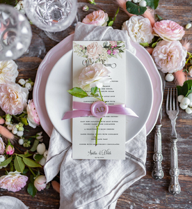 Menu de mariage moderne personnalisable simple DIY <span class=keywords><strong>modèle</strong></span> imprimable pour votre <span class=keywords><strong>carte</strong></span> d'<span class=keywords><strong>invitation</strong></span> de mariage réception de mariage - Product Image 5