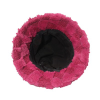 Groothandel Winter Lamsvlees Pluche Vissersmuts Fleece Geruit Dikker Velours Nepbont Geruite Emmer Muts Voor Meisjes Vrouwen