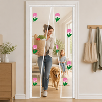 Rideaux et moustiquaires magnétiques en maille diamantée personnalisables pour chambre et salon - Design moderne lavable