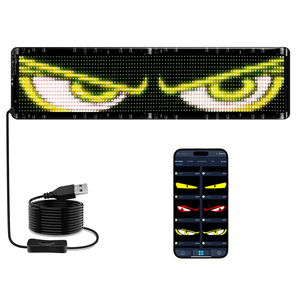 Letrero LED Flexible para Automóvil con Ojos de Diablo a Todo Color, Letrero Digital Desplazable para Camiones, Negocios, Escuelas, Centros Comerciales, Animación Personalizada con Aplicación - Product Image 1
