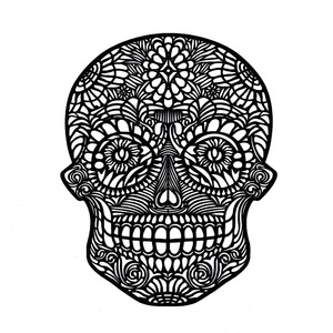 แผ่นรองจานลายหัวกะโหลกสไตล์ยุโรปอเมริกัน ดีไซน์ทันสมัยแบบมินิมอล วัสดุ PVC โปร่งแสง  นำเข้าจากต่างประเทศ - Product Image 5