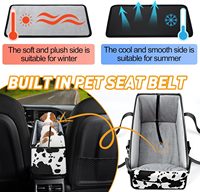 Siège de voiture pliable pour chien, léger, imperméable, grande capacité, siège surélevé portable pour animaux de compagnie, laisse de sécurité, coussin lavable pour petits chiens