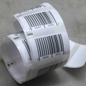 Tùy Chỉnh Màu Đen Bóng Mã Vạch Nhãn Thiết Bị Điện Tử Nhãn Sản Phẩm Vinyl Chống Xước Nối Tiếp Số Sticker - Product Image 2