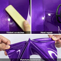 Protector de Pintura para Auto Anti-Amarilleo, Vinilo para Auto Color Morado Claro, Vinilo Personalizado para Protección de Pintura