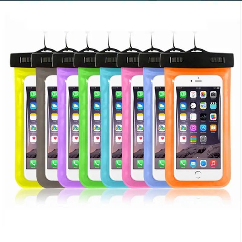 ultra thin Plastic Cell Phone Neck Ganging Bag Swim Travel Waterproof Phone Pouch Case for iphone 5 6 6s 7 8 plus