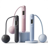 Corde à sauter numérique intelligente sans fil de 3 m de long, lestée avec une grande boule, en ABS et PVC, de haute qualité, durable, pour le fitness à domicile