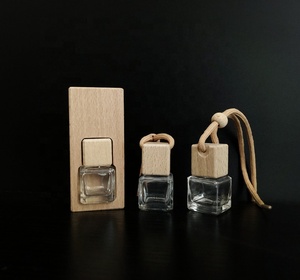 Nuovo Deodorante per Auto Quadrato da 5ml con Tappo in Legno, Bottiglia di Profumo per Auto da Appendere - Product Image 6